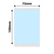 NB633 - NIIMBOT - B3S / B4 ONLY - 75X100MM - 75 LABELS - BABY BLUE