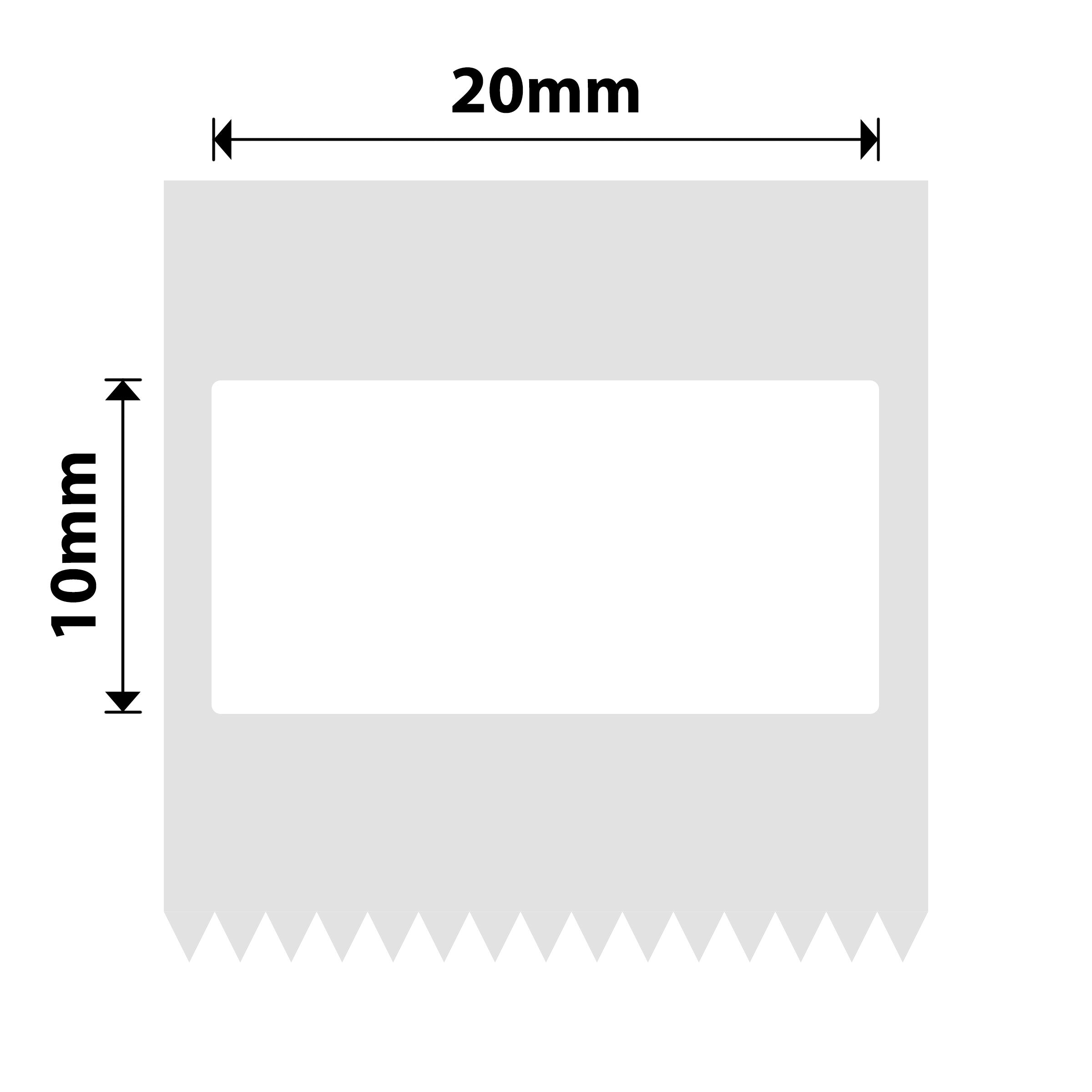 NB635 - Niimbot - M2 / M3 - 20x10mm - 500 White Labels