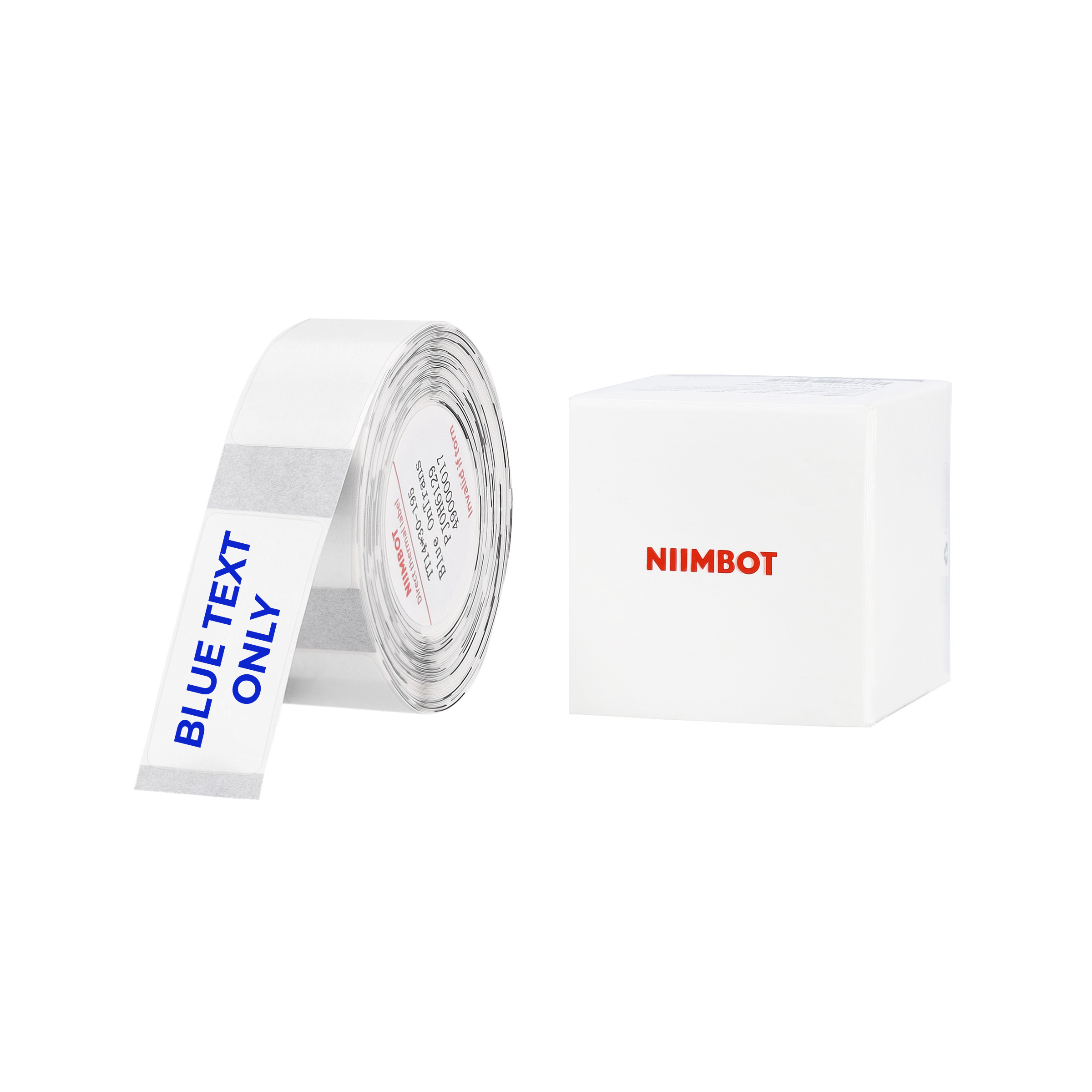 NB638 - NIIMBOT - D11 / D101 / D110 / H1S - T14X30 - 195 LABELS PER ROLL -  TRANSPARENT - BLUE TEXT ONLY - RECTANGLE