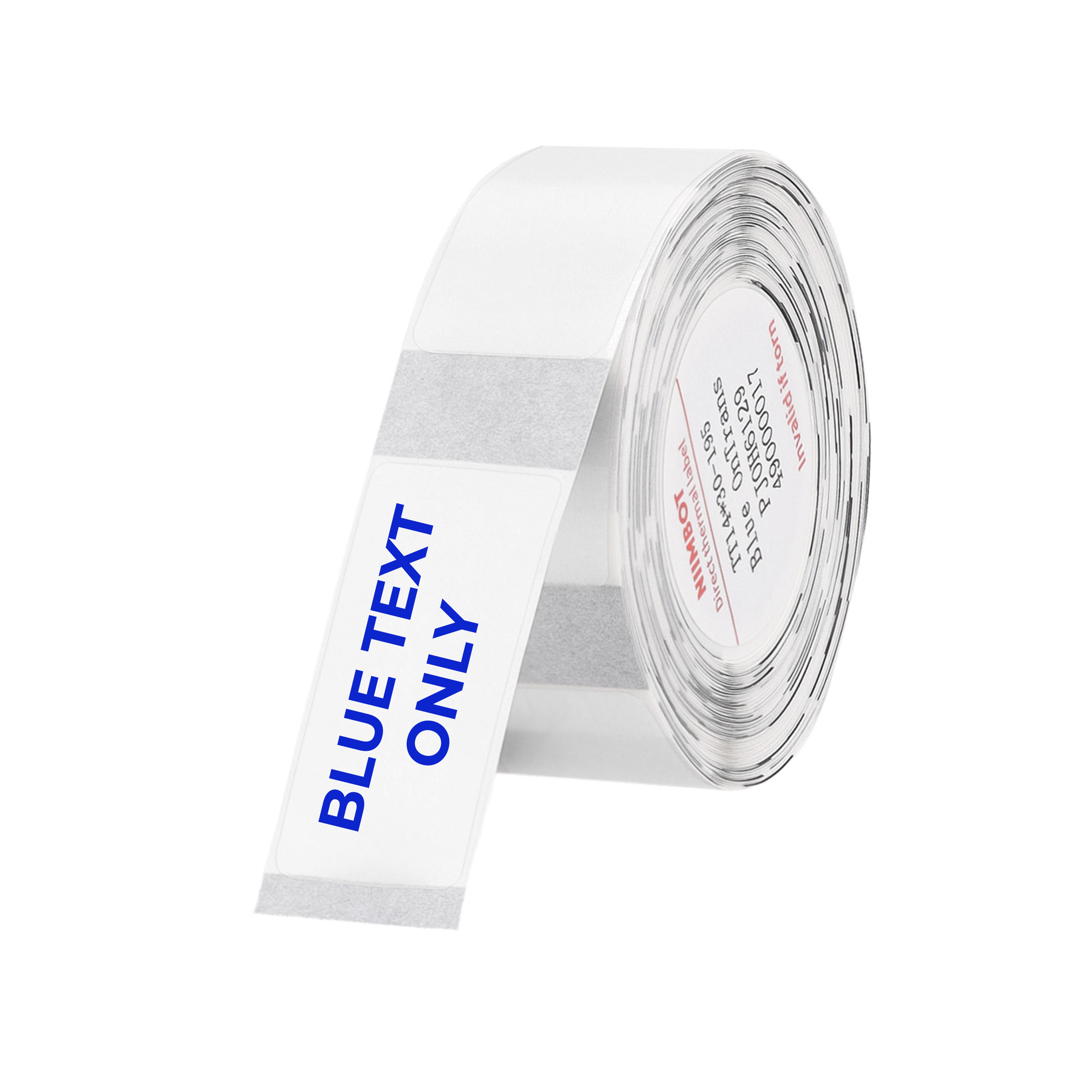 NB638 - NIIMBOT - D11 / D101 / D110 / H1S - T14X30 - 195 LABELS PER ROLL -  TRANSPARENT - BLUE TEXT ONLY - RECTANGLE