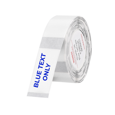 NB638 - NIIMBOT - D11 / D101 / D110 / H1S - 14X30MM - 195 TRANSPARENT BLUE TEXT ONLY LABELS