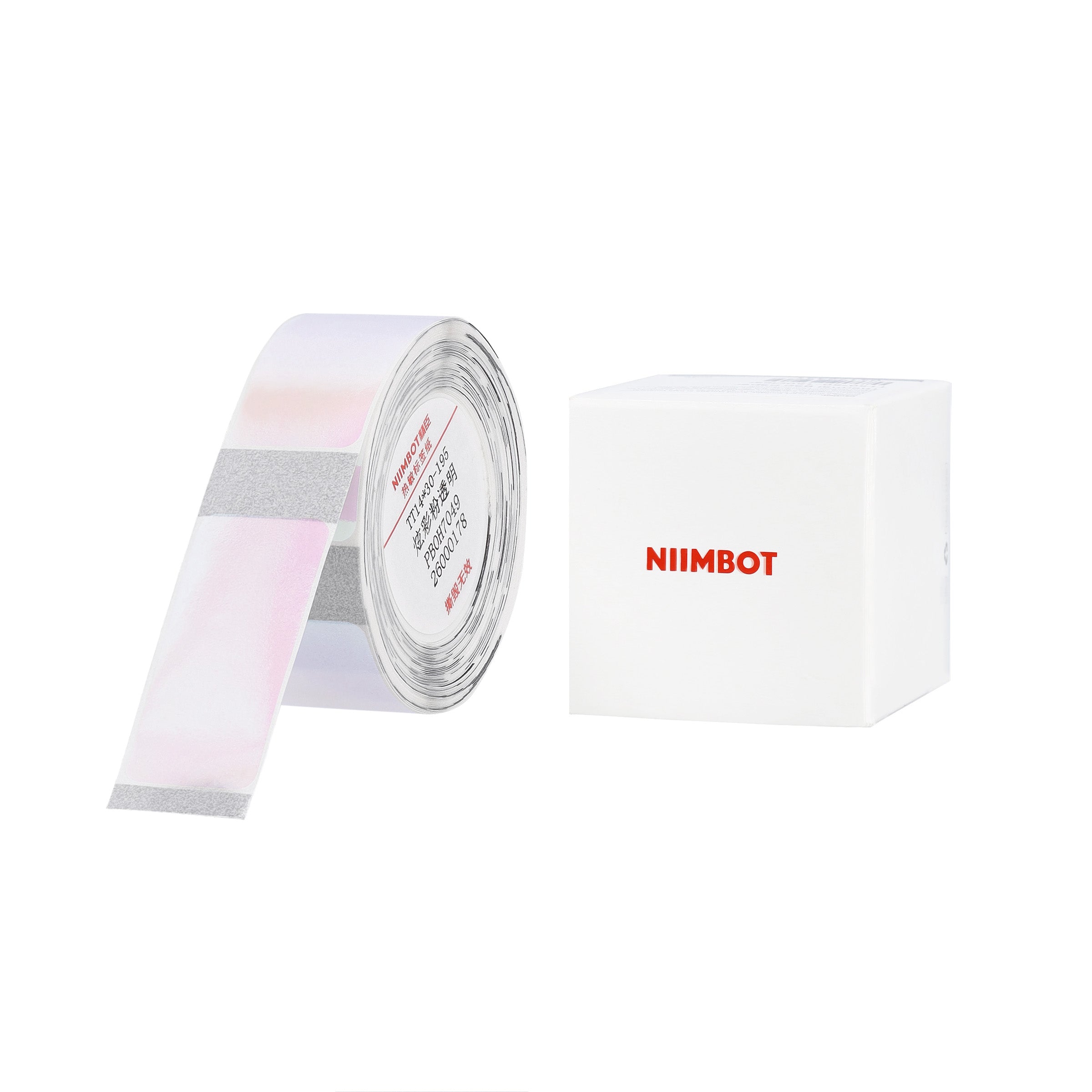 NB642 - NIIMBOT - D11 / D101 / D110 / H1S - TT14X30- 195 LABELS PER ROLL - COLORFUL PINK TRANSPARENT - RECTANGLE