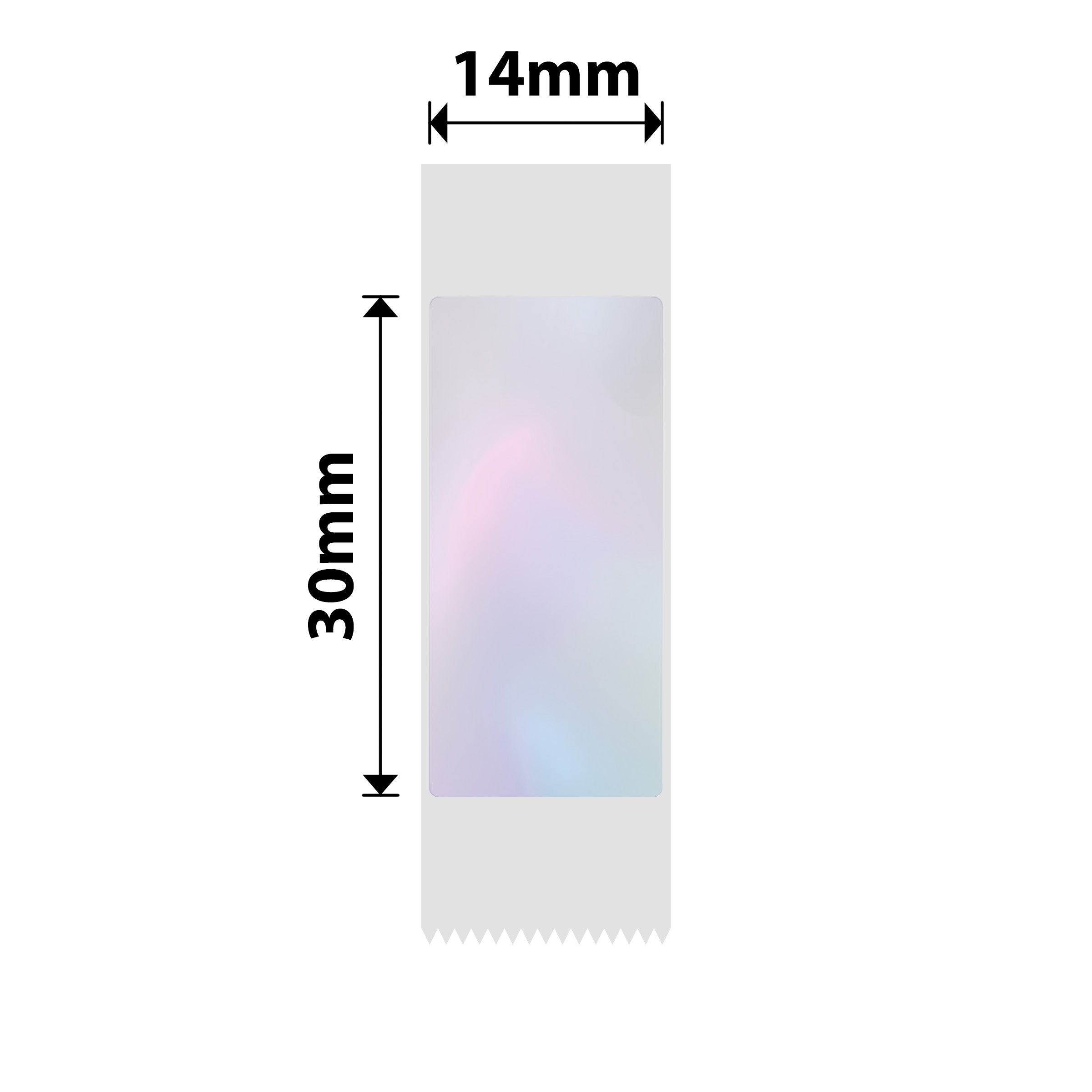 NB643 - NIIMBOT - D11 / D101 / D110 / H1S - TT14X30 - 195 LABELS PER ROLL - COLORFUL BLUE TRANSPARENT - RECTANGLE