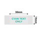 NB644 - NIIMBOT - D11 / D101 / D110 / H1S - TT14X30 - 195 LABELS PER ROLL - TRANSPARENT -  CYAN TEXT ONLY - RECTANGLE