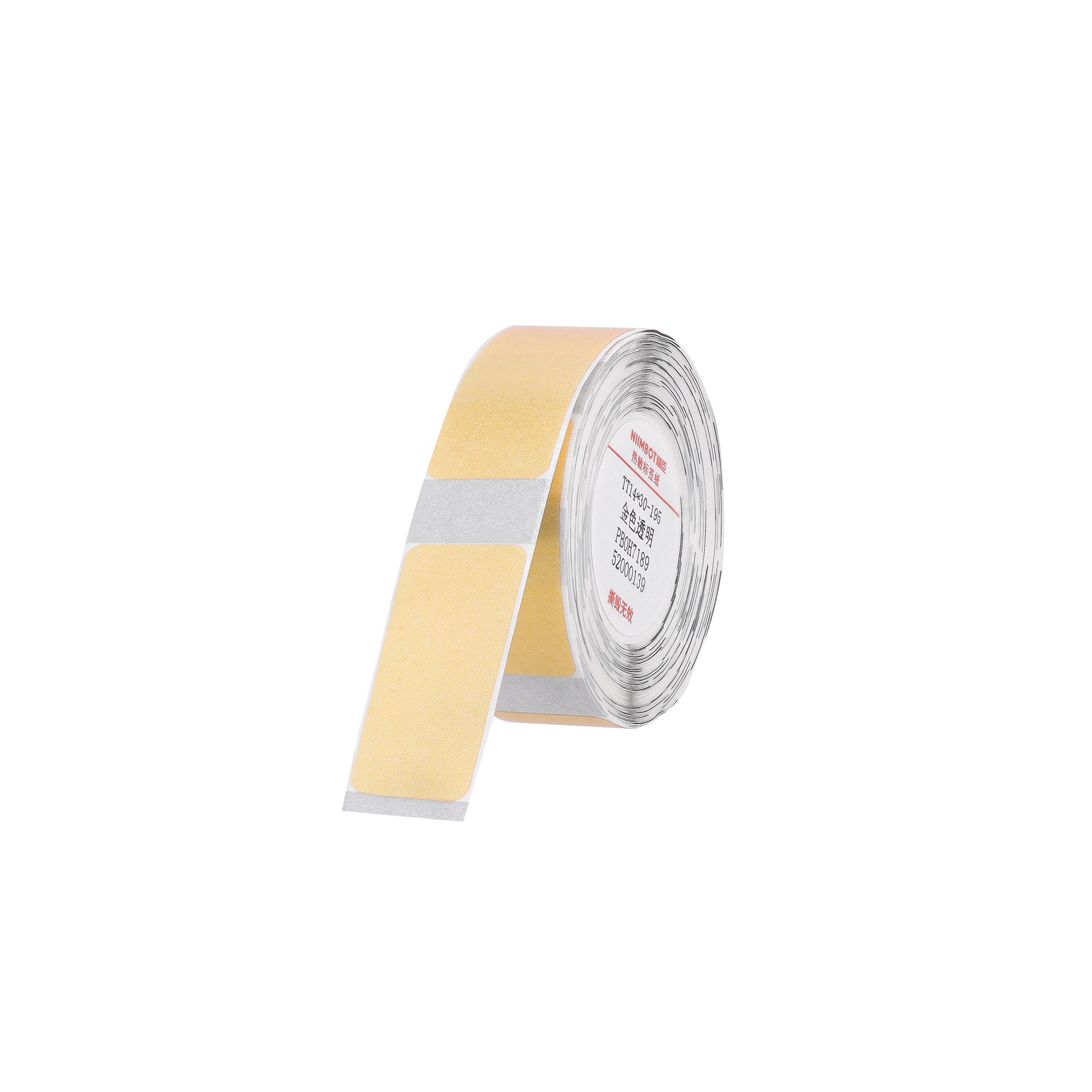 NB645 - NIIMBOT - D11 / D101 / D110 / H1S - TT14X30 - 195 LABELS PER ROLL - GOLD TRANSPARENT - RECTANGLE
