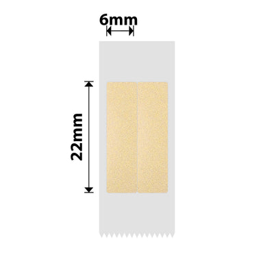 NB646 - NIIMBOT - D11 / D101 / D110 / H1S - 6X22MM/2L - 500 GOLD TRANSPARENT VERTICAL PEN - STATIONARY LABELS