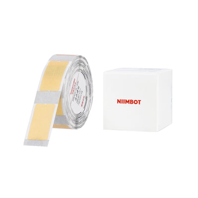 NB646 - Niimbot - D11 / D101 / D110 / H1S - 6x22mm/2L - 500 Gold Transparent Vertical Pen - Stationary Labels