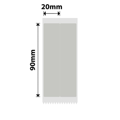 NB647 - NIIMBOT - B1 / B21 / B3S / B4 - 20X90/2L - 140 SILVER GREY BLUE TEXT ONLY LABELS