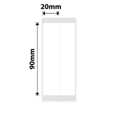 NB648 - NIIMBOT - B1 / B21 / B3S / B4 - 20X90/2L - 170 WHITE BLUE TEXT ONLY LABELS
