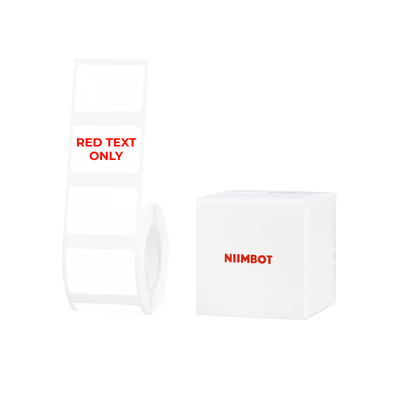 NB649 - NIIMBOT - B1 / B21 / B3S / B4 - 30X20MM - 315 WHITE RED TEXT ONLY LABELS
