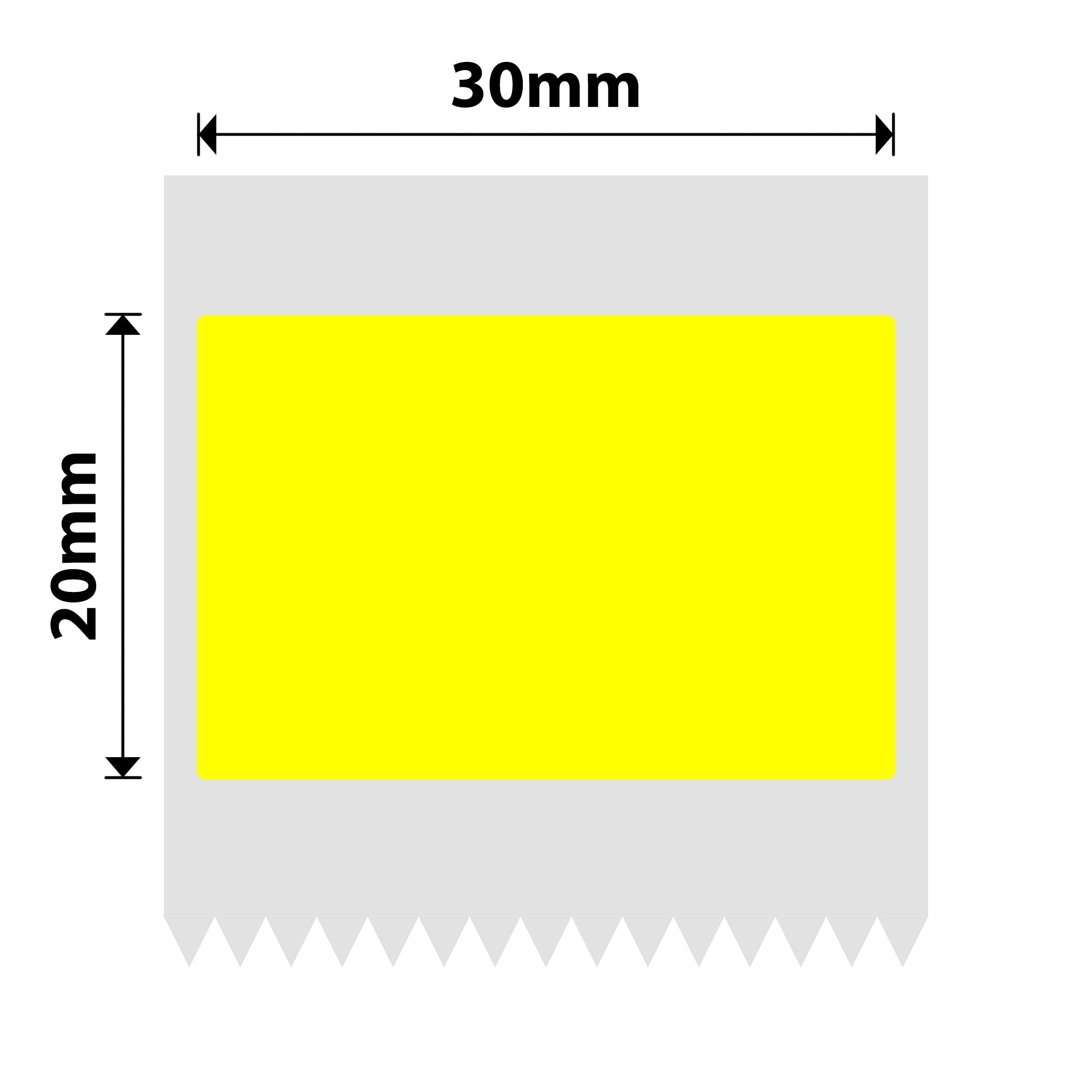 NB650 - NIIMBOT - B1 / B21 / B3S / B4 - T30X20 - 315 LABELS PER ROLL - YELLOW - RED TEXT ONLY - RECTANGLE