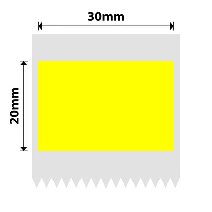 NB650 - NIIMBOT - B1 / B21 / B3S / B4 - T30X20 - 315 LABELS PER ROLL - YELLOW - RED TEXT ONLY - RECTANGLE