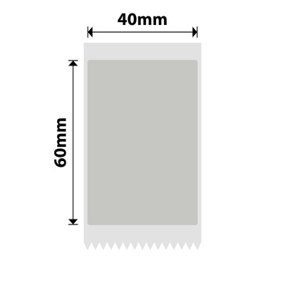 NB651 - NIIMBOT - B1 / B21 / B3S / B4 - 40X60MM - 105 SILVER GREY BLUE TEXT ONLY LABELS