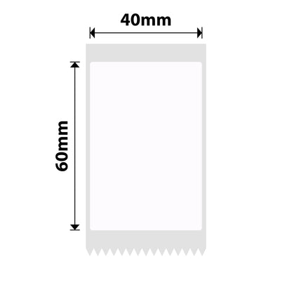 NB652 - NIIMBOT - B1 / B21 / B3S / B4 - T40X60 - 125 LABELS PER ROLL - WHITE - RED TEXT ONLY - RECTANGLE