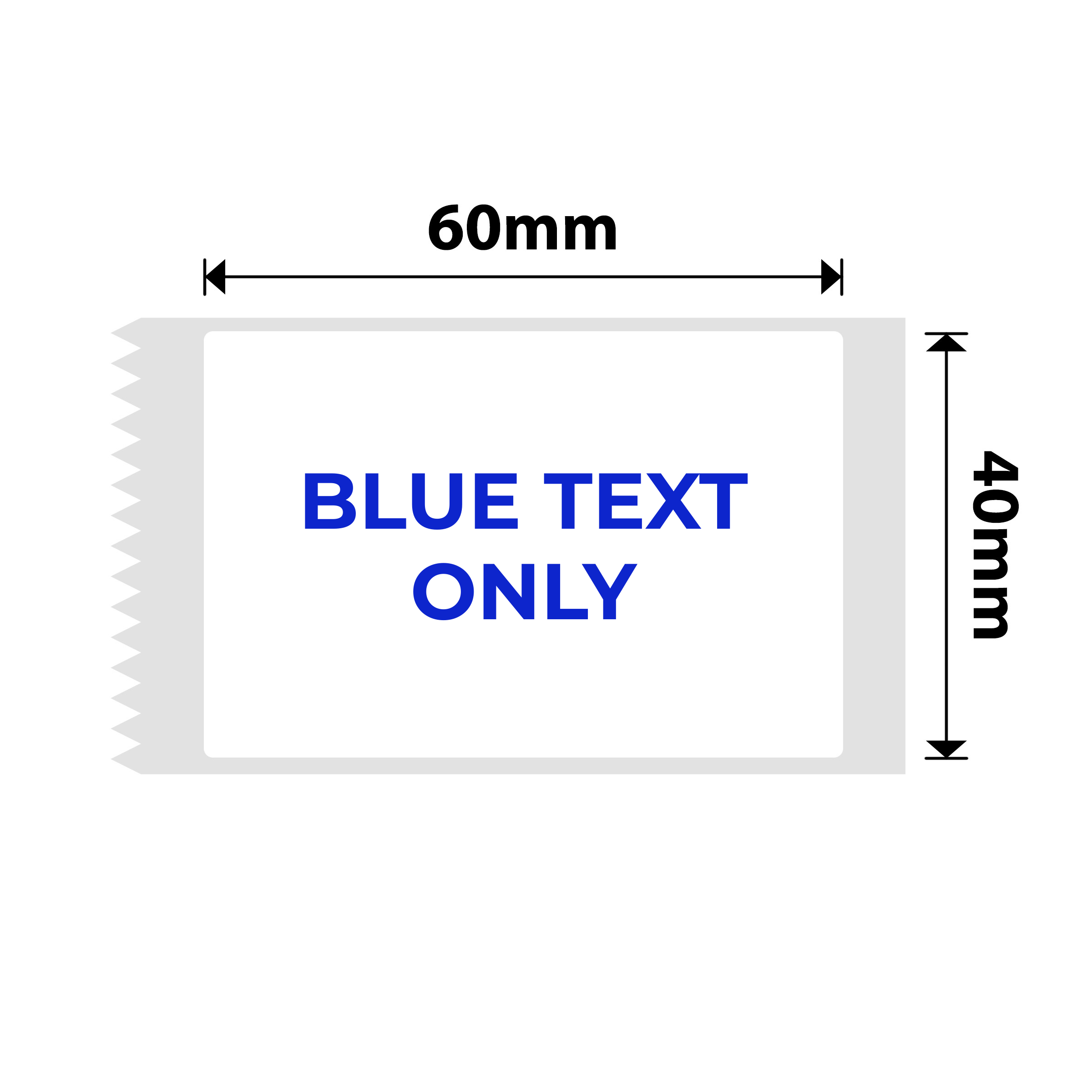 NB653 - Niimbot - B1 / B21 / B31 / B3S / B4 - 40x60mm - 125 White Blue Text Labels