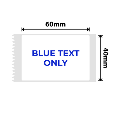 NB653 - Niimbot - B1 / B21 / B31 / B3S / B4 - 40x60mm - 125 White Blue Text Labels