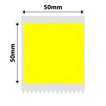 NB659 - NIIMBOT - B1 / B21 / B3S / B4 - T50X50 - 145 LABELS PER ROLL - YELLOW - RED TEXT ONLY - ROUND