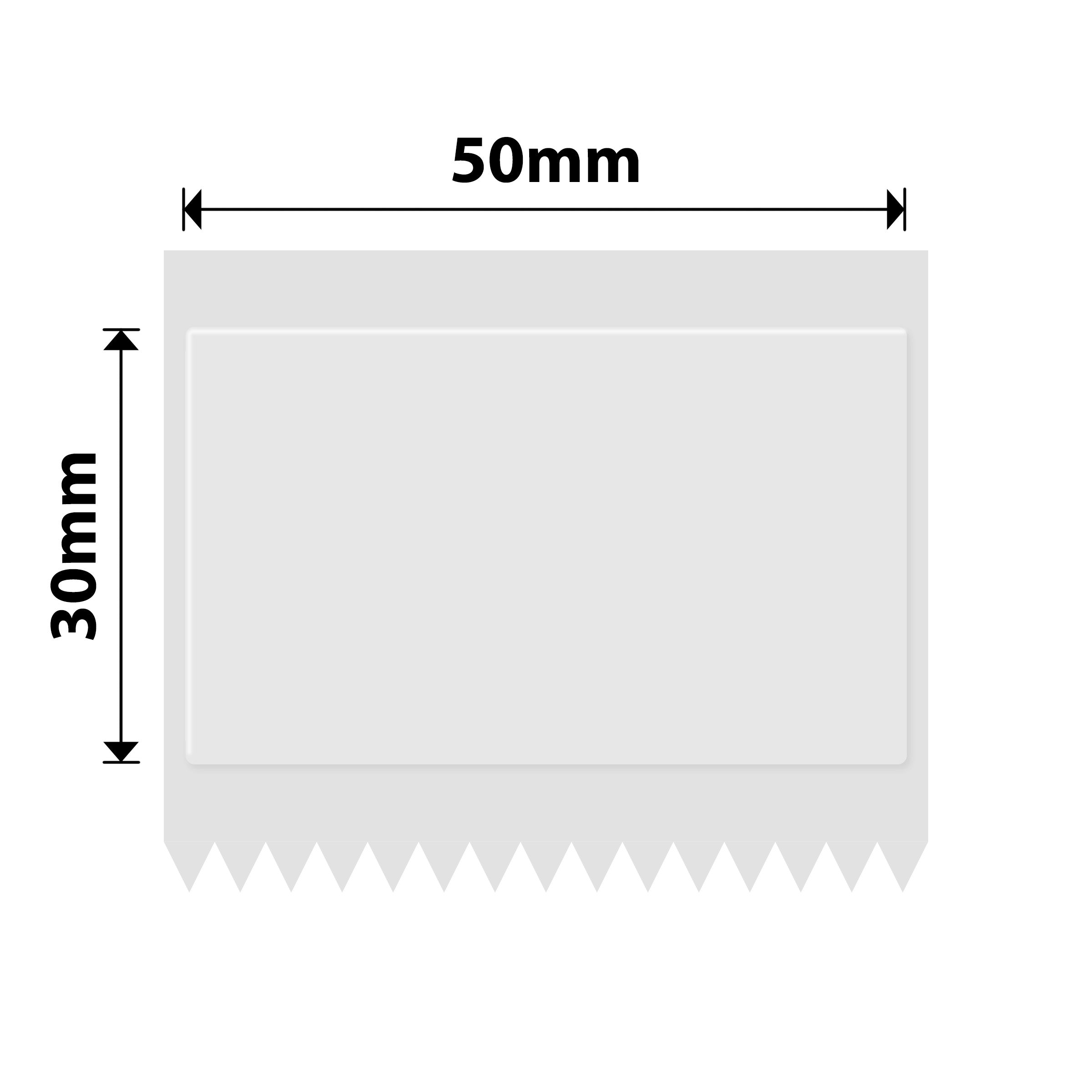 NB664 - NIIMBOT - B1 / B21 / B3S / B4 - TT50X30 - 230 LABELS PER ROLL - TRANSPARENT - CYAN TEXT ONLY - RECTANGLE