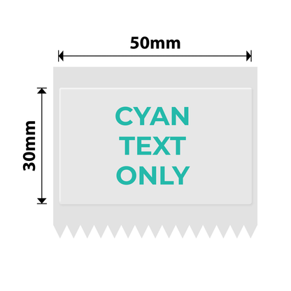 NB664 - NIIMBOT - B1 / B21 / B3S / B4 - TT50X30 - 230 LABELS PER ROLL - TRANSPARENT - CYAN TEXT ONLY - RECTANGLE