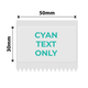 NB664 - NIIMBOT - B1 / B21 / B3S / B4 - TT50X30 - 230 LABELS PER ROLL - TRANSPARENT - CYAN TEXT ONLY - RECTANGLE