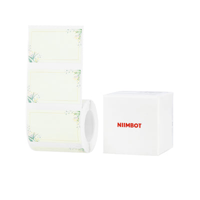 NB669 - NIIMBOT - B1 / B21 / B3S / B4 - 50X30MM - 230 WHITE FLOWER LABELS