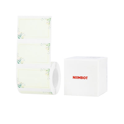 NIIMBOT - B Range - 50x30mm - White Flower - 230 Labels