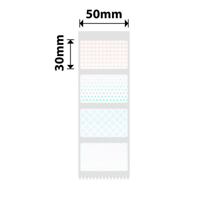 NB676 - NIIMBOT - B1 / B21 / B3S / B4 - T50X30 - 230 LABELS - FOUR - COLOR BACKGROUND
