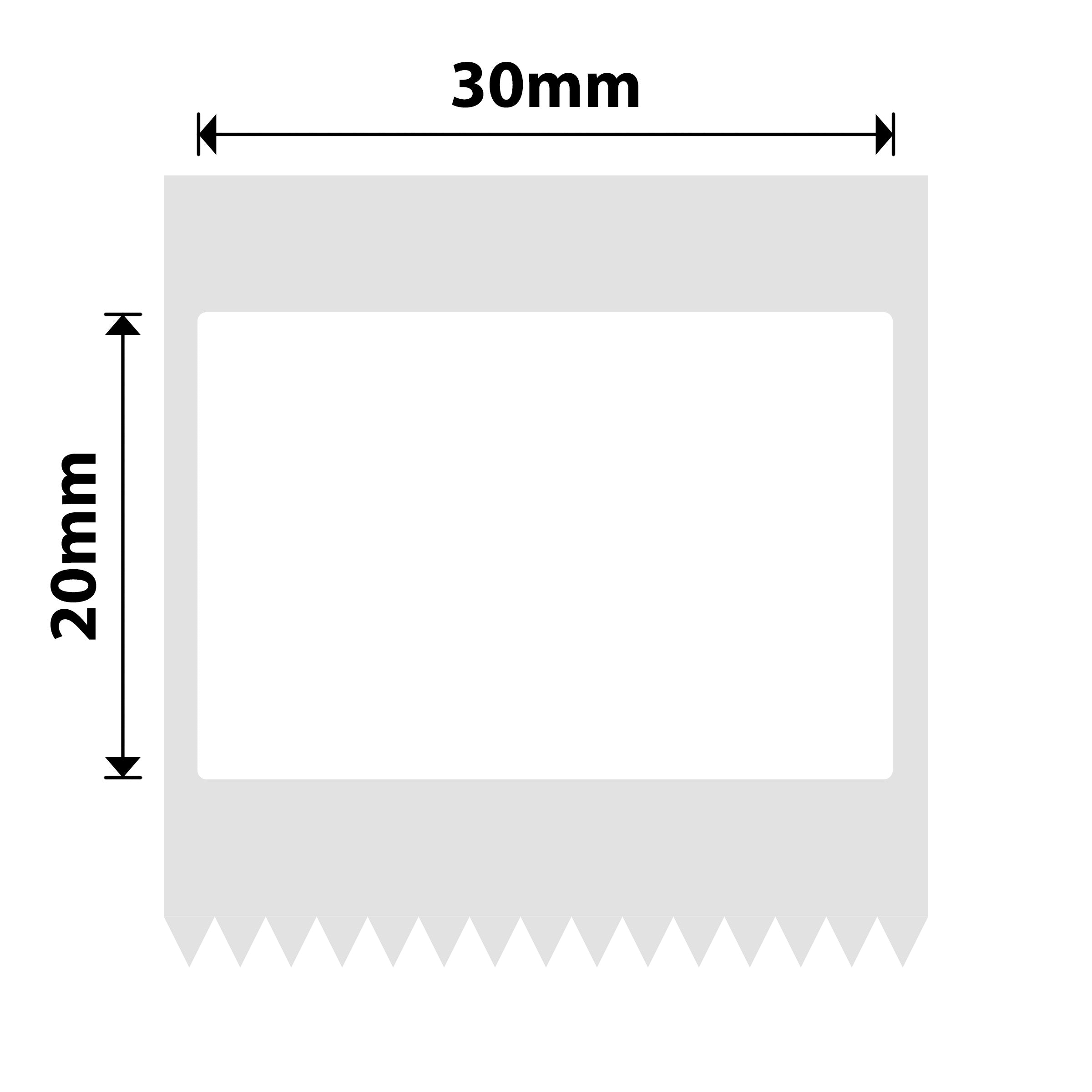 NB684 - NIIMBOT - B1 / B21 / B3S / B4 - T30X20 - 315 LABELS - WHITE STRONG ADHESIVE