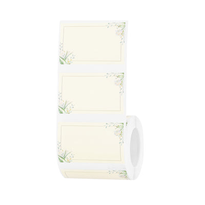 NB697 - NIIMBOT - B1 / B21 / B3S / B4 - 50X30MM - 230 PLAIN PAPER WITH FLOWERS LABELS