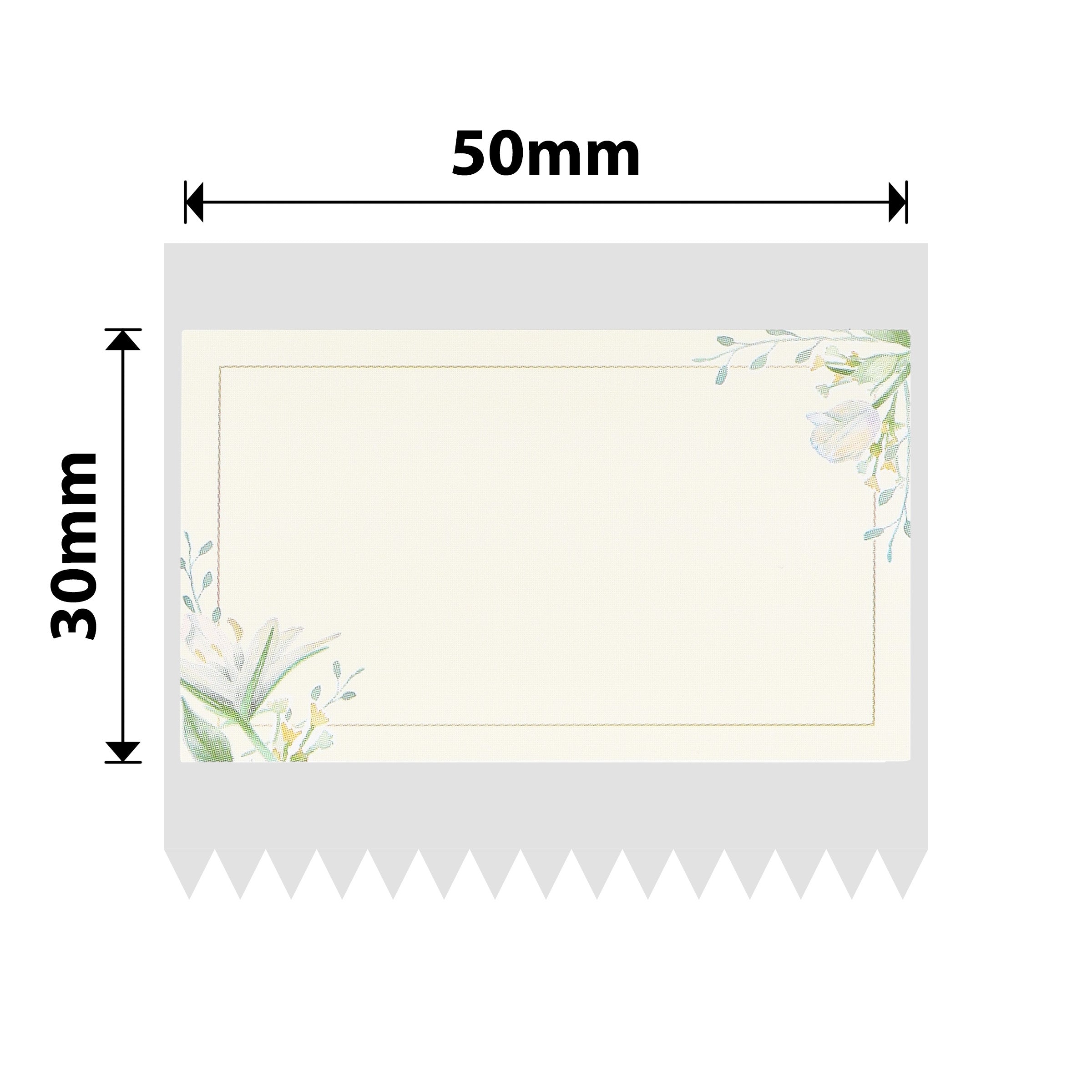 NIIMBOT - B Range - 50x30mm - Plain Paper With Flowers - 230 Labels
