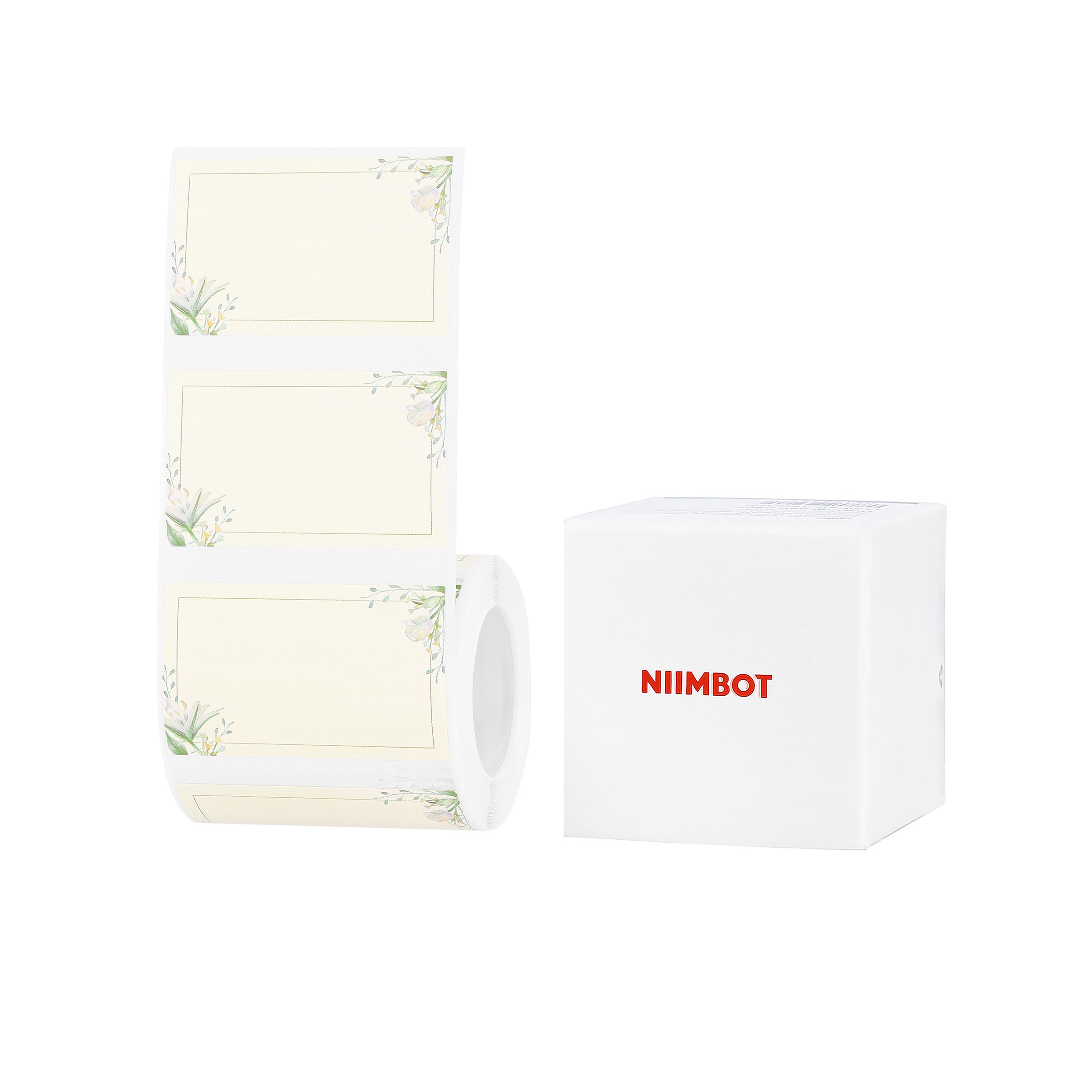 NIIMBOT - B Range - 50x30mm - Plain Paper With Flowers - 230 Labels