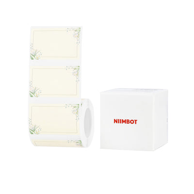 NIIMBOT - B Range - 50x30mm - Plain Paper With Flowers - 230 Labels