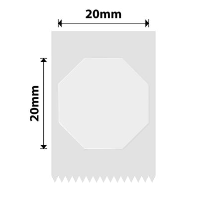 NB708 - NIIMBOT - TT20*20MM - 315 LABELS - TRANSPARENT