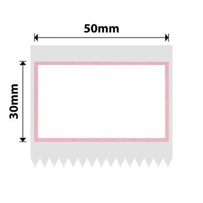 NB715 - NIIMBOT - B1 / B21 / B3S / B4 - 50X30MM - 230 PINK BORDER LABELS