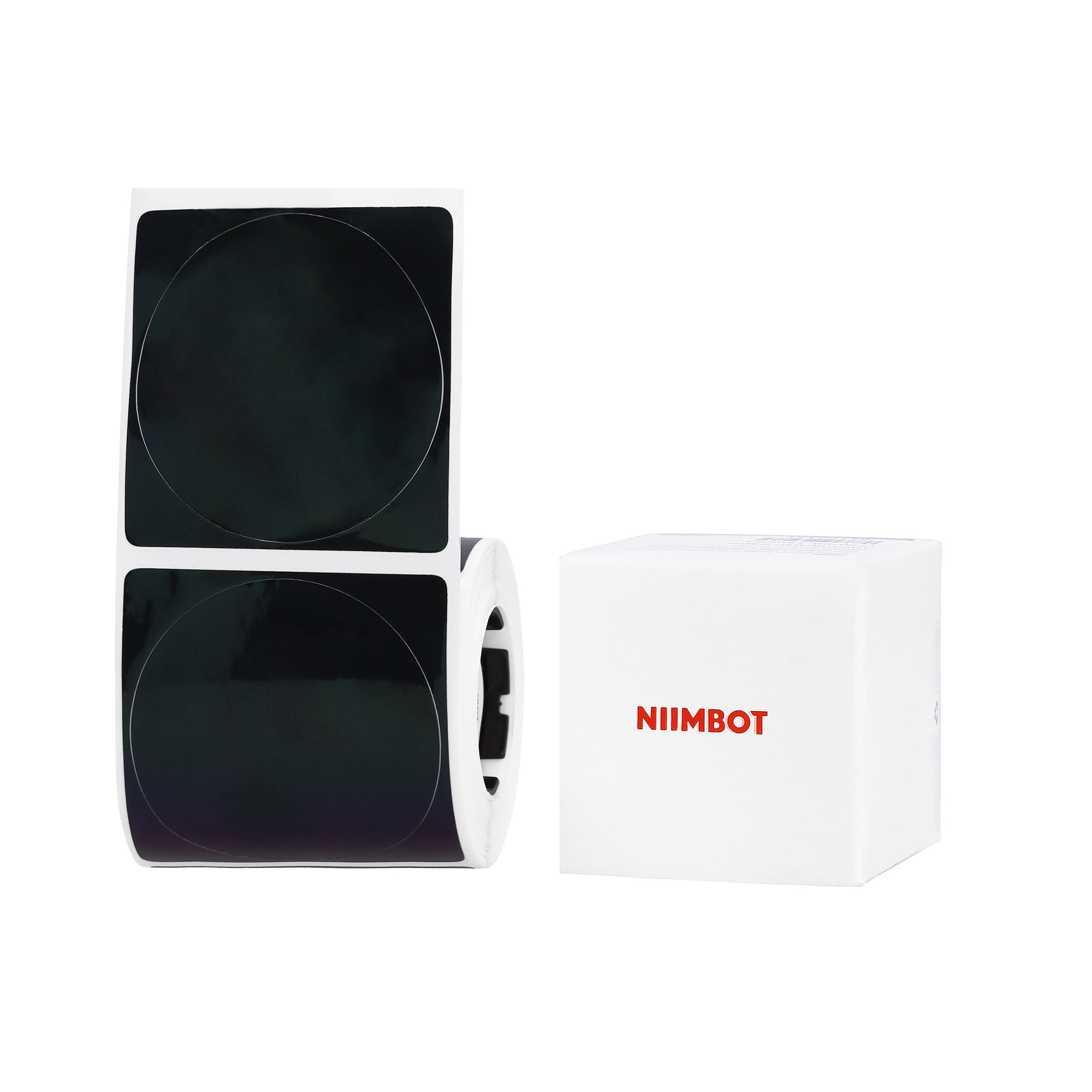 NB765 - NIIMBOT - M2 / M3 - 50X50MM - 150 BLACK ROUND LABELS