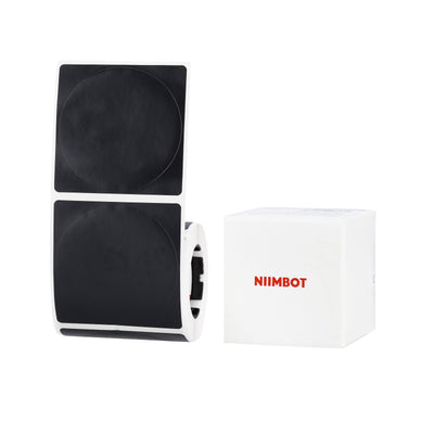 NIIMBOT - M Range - 50x50mm - Matte Black Round - 140 Labels