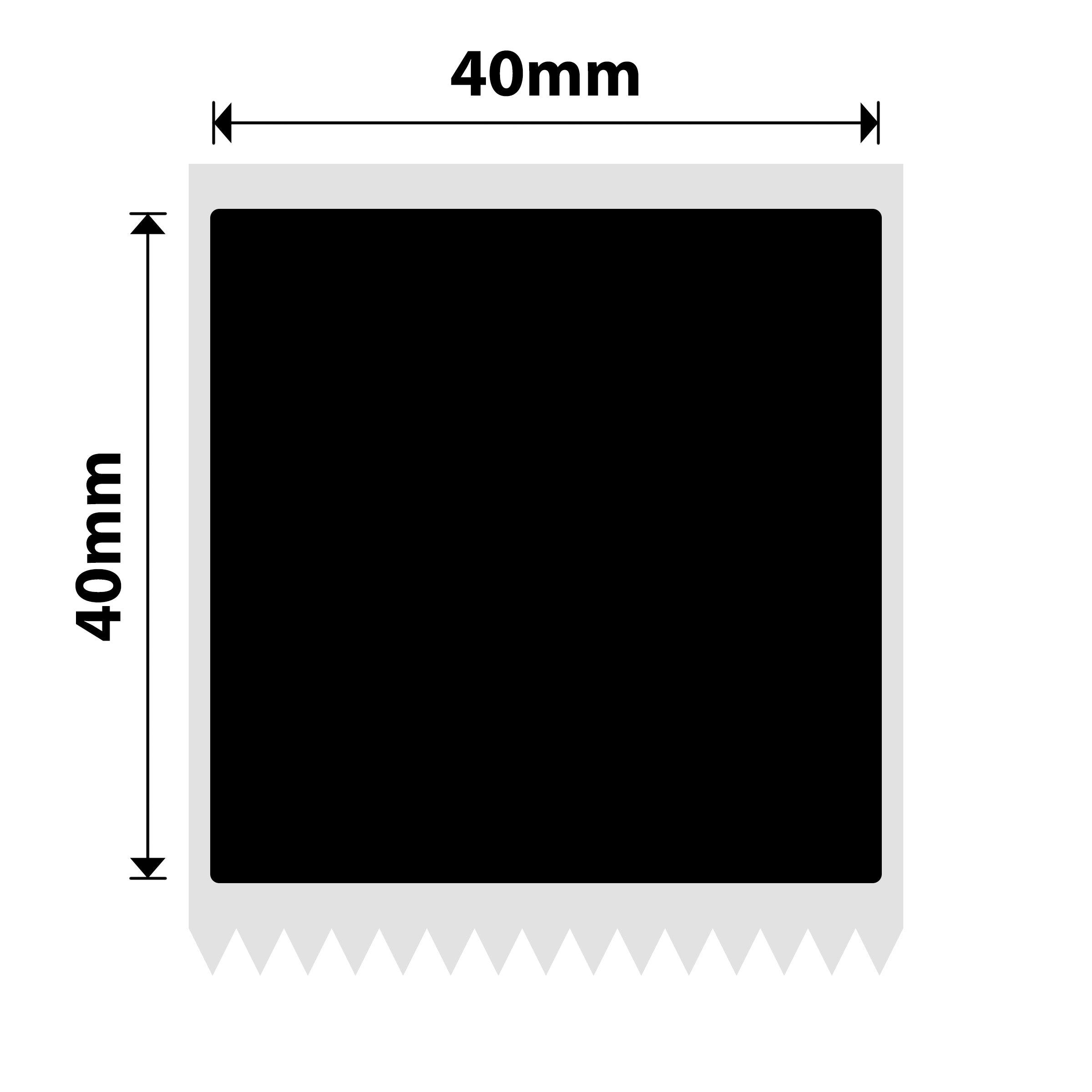 NB772 - NIIMBOT - M2 / M3 - 40X40MM - 170 MATTE BLACK LABELS