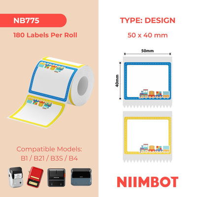 NIIMBOT - B Range - 50x40mm - Truck Pattern - 180 Labels