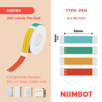 NIIMBOT - D Range - 6x50mm/2L - Dino Land - 250 Labels
