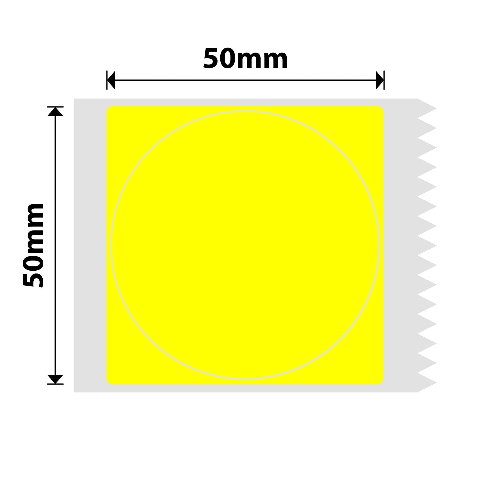 NIIMBOT - B Range - 50x50mm - Yellow Round Removable - 145 Labels
