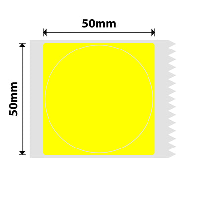 NIIMBOT - B Range - 50x50mm - Yellow Round Removable - 145 Labels