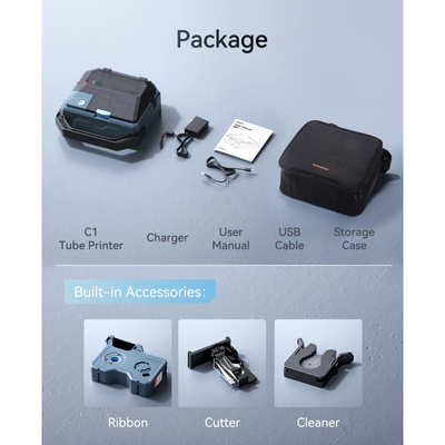 NB801 - NIIMBOT - C1 CABLE THERMAL TRANSFER PRINTER - LAKE BLUE GRAY
