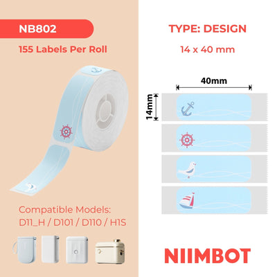 NIIMBOT - D Range - 14x40mm - Naval Style - 155 Labels