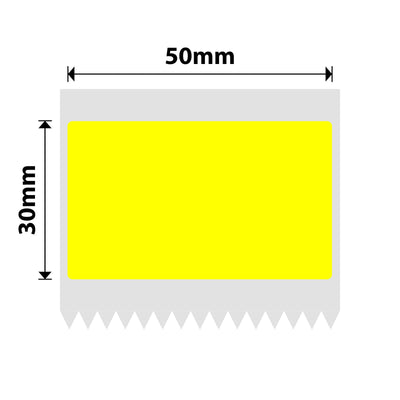 NIIMBOT - B Pro Range - 50x30mm - Yellow - Dual Colour - Red & Black Text - 230 Labels