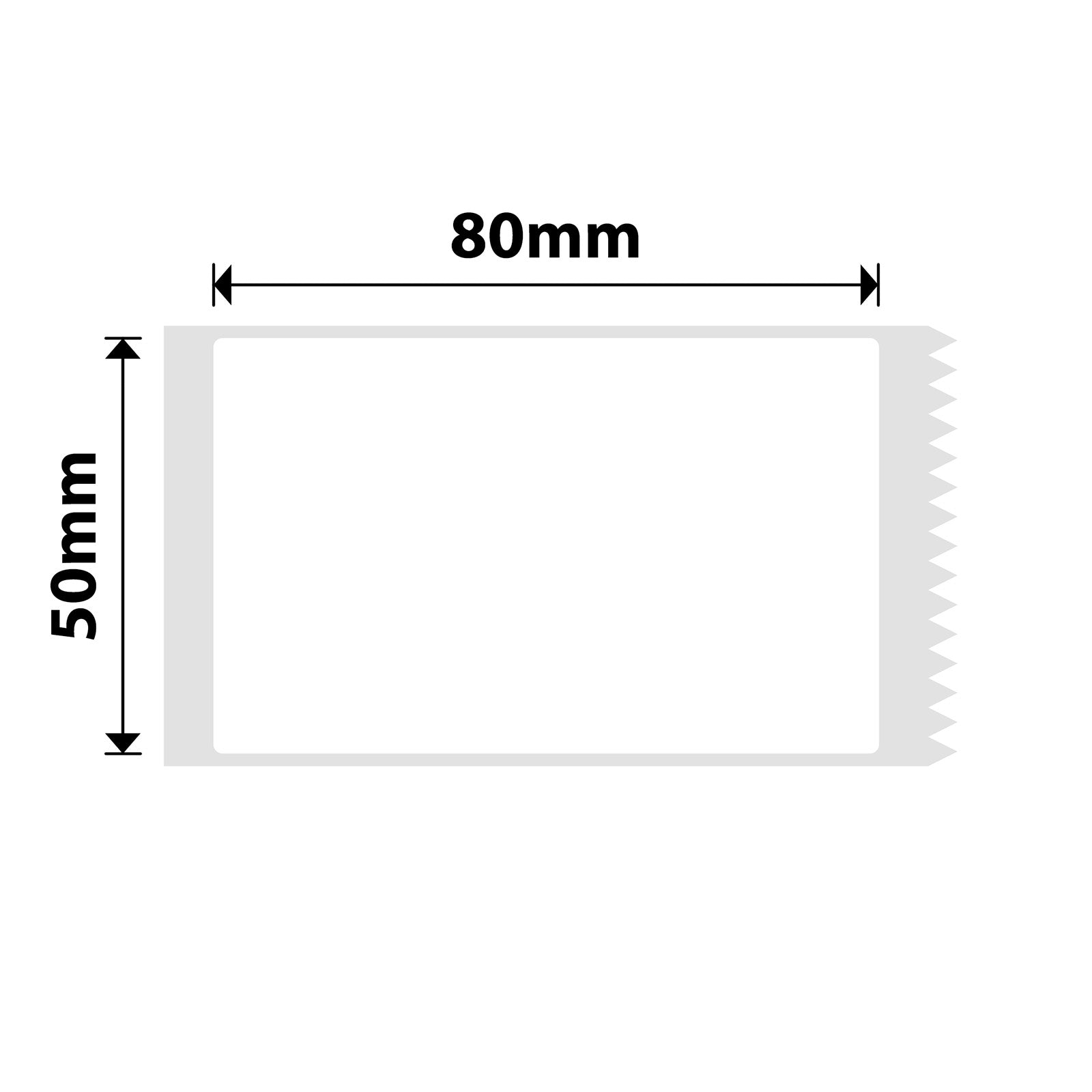 NIIMBOT - B Pro Range - 50x80mm - White - Dual Colour - Red & Black Text - 95 Labels