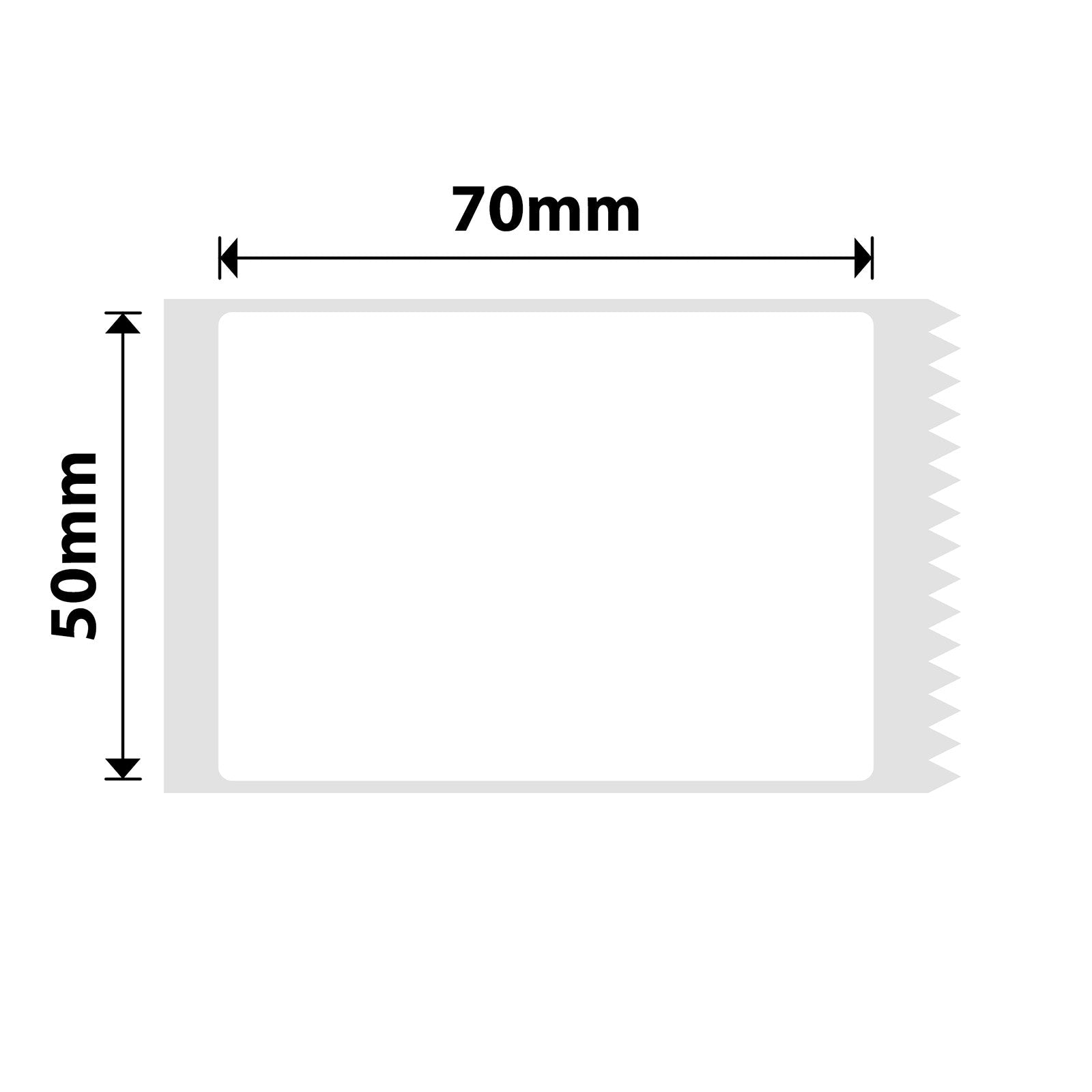 NIIMBOT - B Pro Range - 50x70mm - White - Dual Colour - Red & Black Text - 105 Labels