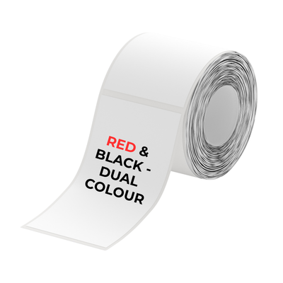 NIIMBOT - B Pro Range - 38x70mm - White - Dual Colour - Red & Black Text - 115 Labels
