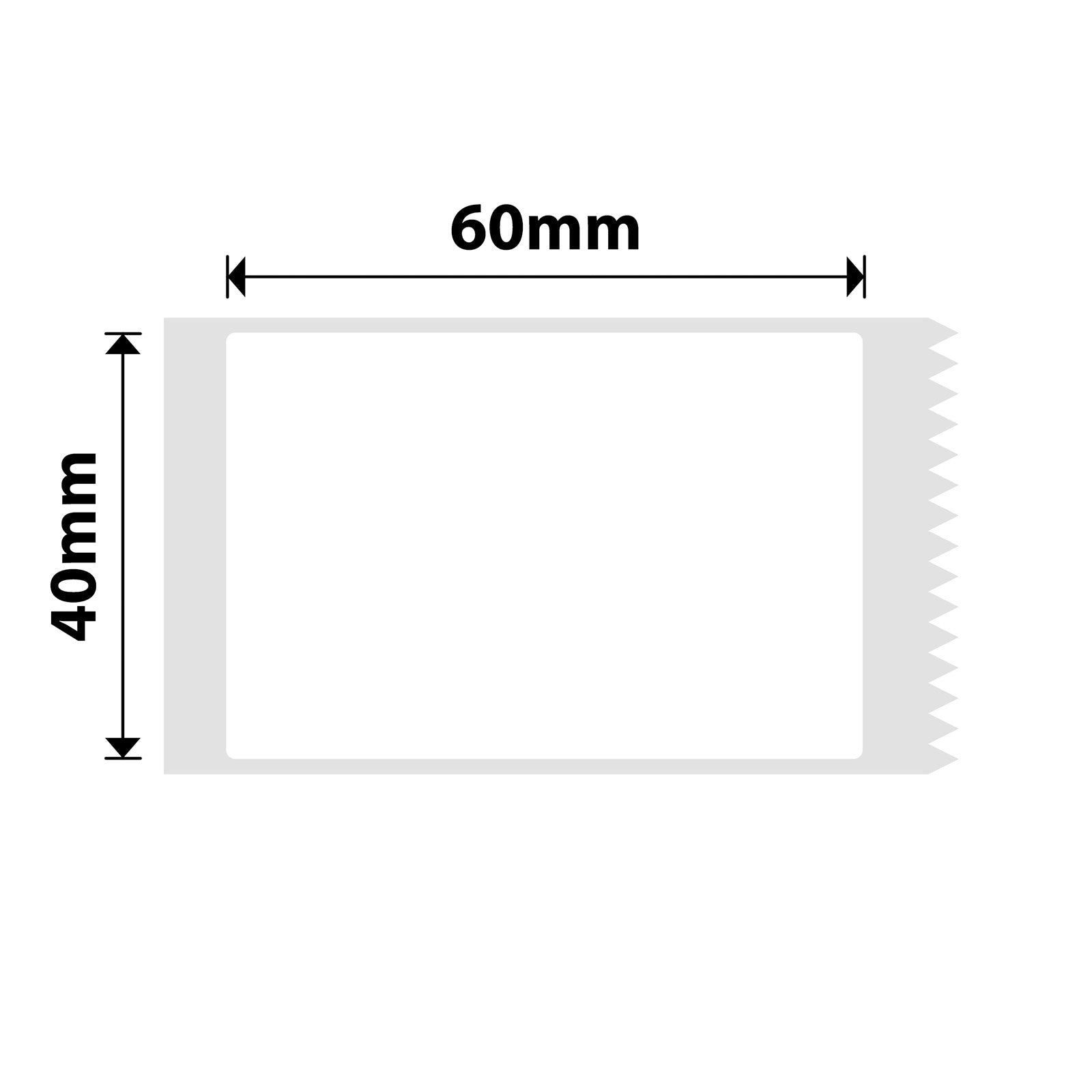 NIIMBOT - B Pro Range - 40x60mm - White - Dual Colour - Red & Black Text - 125 Labels