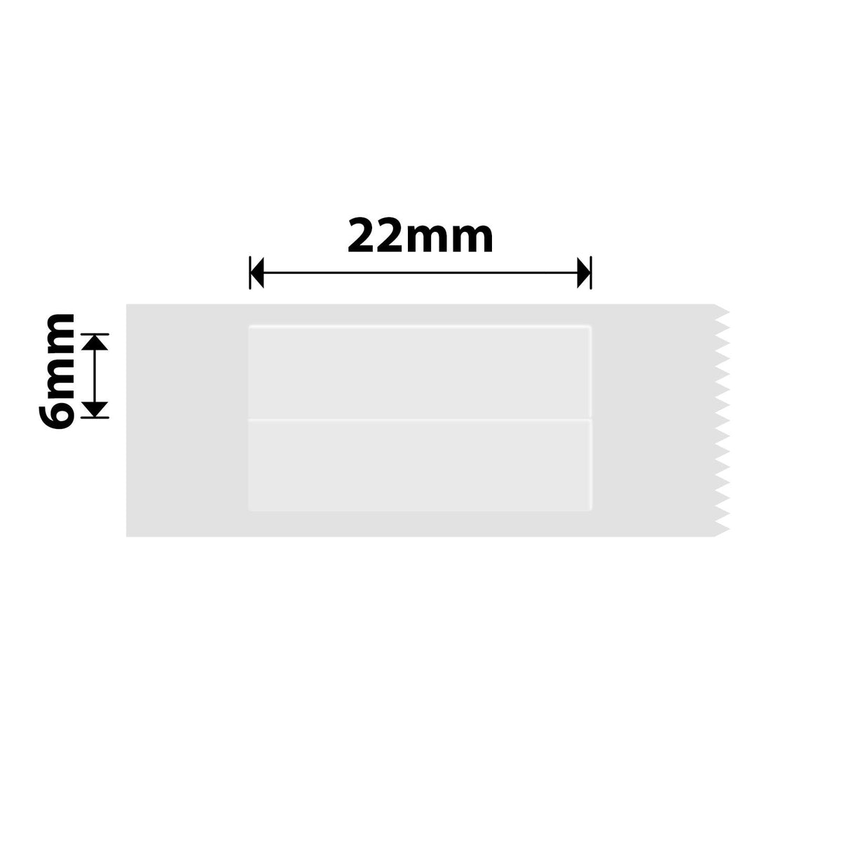 NIIMBOT - D Range - 6x22mm/2L - Transparent Stationary Pens & Pencils - 520 Labels - CN