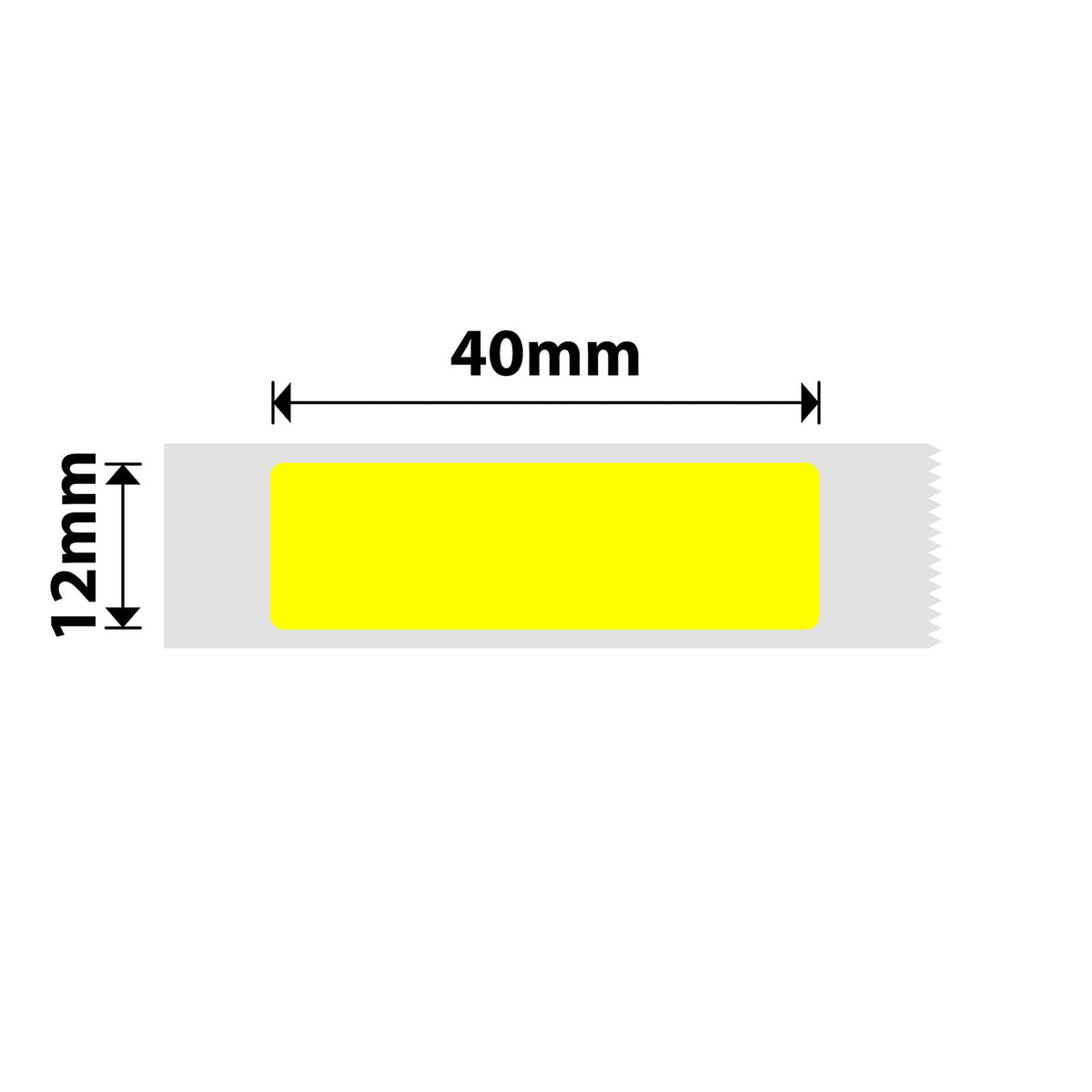 NIIMBOT - D11_H Only - 12x40mm - Yellow - Dual Colour - Red & Black Text - 155 Labels